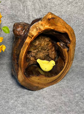 天然木质根雕摆件原木树根装饰品