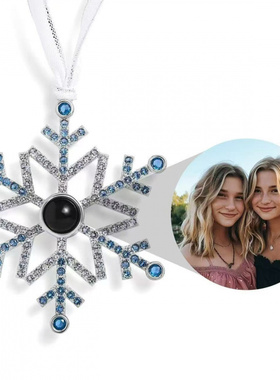 欧美风圣诞雪花项链36