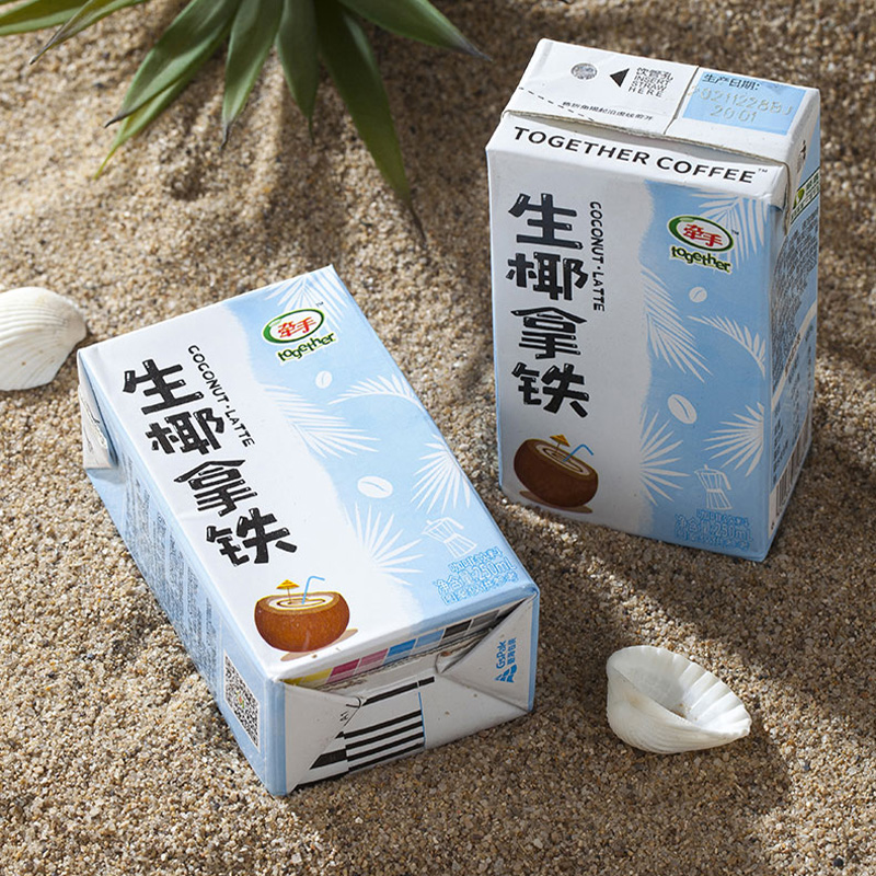 together牵手生椰拿铁咖啡即饮咖啡饮料提神饮品原味丝滑250ml/盒 - 图2