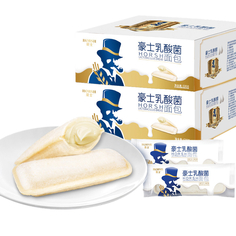 豪士乳酸菌小口袋面包早餐养胃蛋糕 新之瑞食品西式糕点