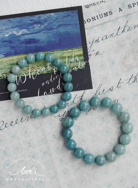 情侣多铁天蓝石天空蓝渐变手串