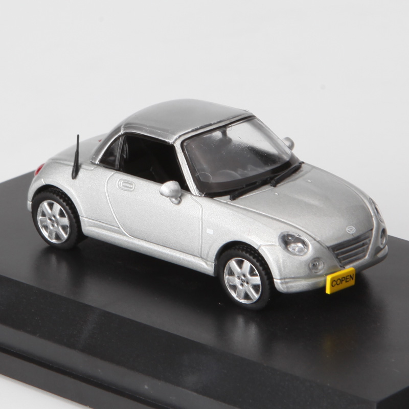 原厂 1/43 大发DAIHATSU COPEN 2003 合金模型 银色 不可开门 - 图2