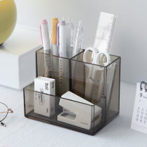 Pen holder containing box minimalist style office desktop multifunction stationery transparent acrylic student desktop bucket