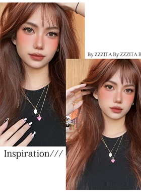 ZZZITA马卡龙色小爱心吊坠项链