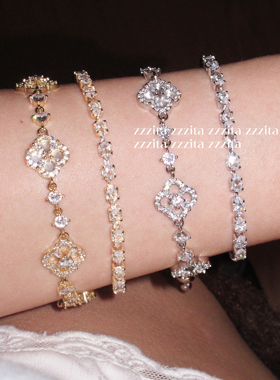 ZZZITA 诱惑玫瑰·Seductive Rosy～千金气质简约闪钻花朵手链