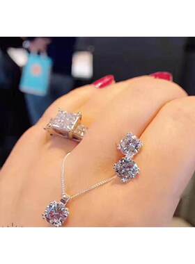 新西兰苏联石项链MH项链 女纯银925锁骨链毛衣链简约百搭镶钻长款