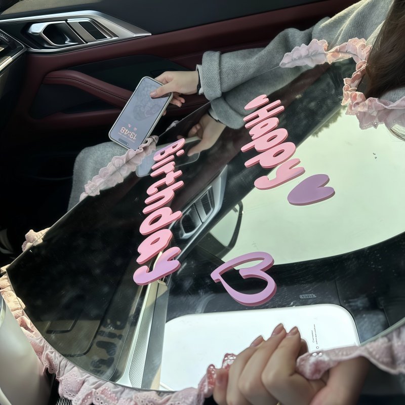 ins韩生日快乐贴纸字母玻璃贴布置装饰卧室氛围感墙贴少女心网红,淘宝优惠券,粉丝福利购,淘宝优惠卷