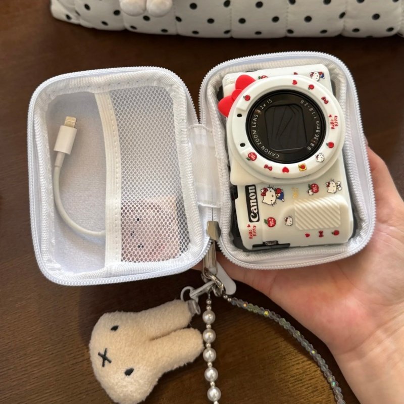 可爱兔子CCD相机保护包收纳包零钱证件口红粉饼杂物防摔便携收纳,淘宝优惠券,粉丝福利购,淘宝优惠卷