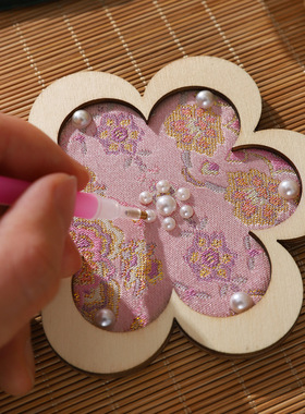 宋锦风铃diy材料包木质镂