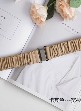 羽绒服布腰带女松紧弹力收腰