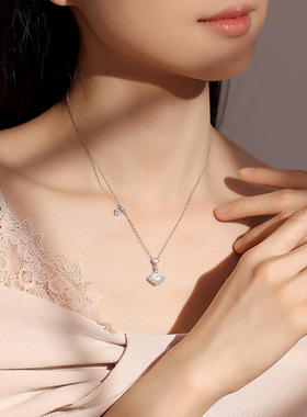 925银法式复古贝母锁骨链