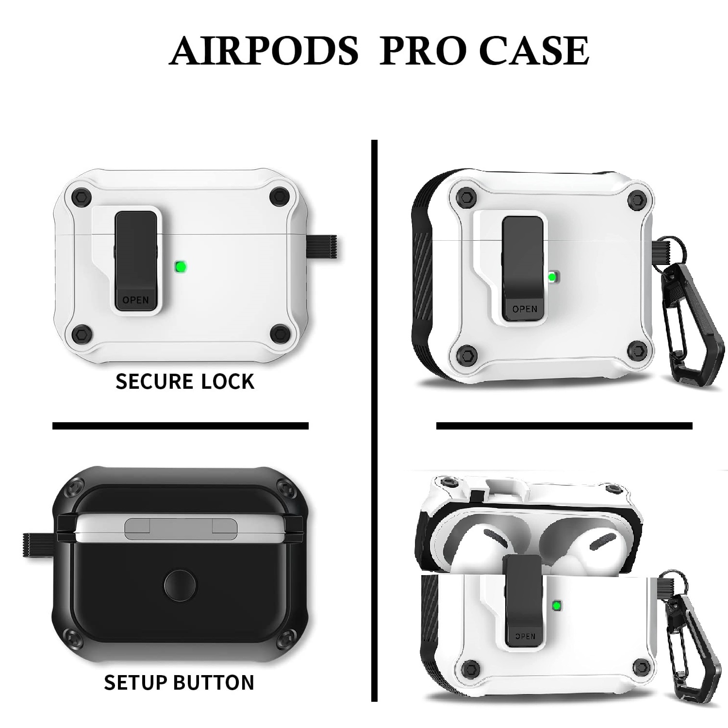 Airpodspro2保护套自动弹盖Airpods3保护壳适用苹果三代耳机壳AirPods2代弹力卡扣耳机保护套Pro二代壳-图2