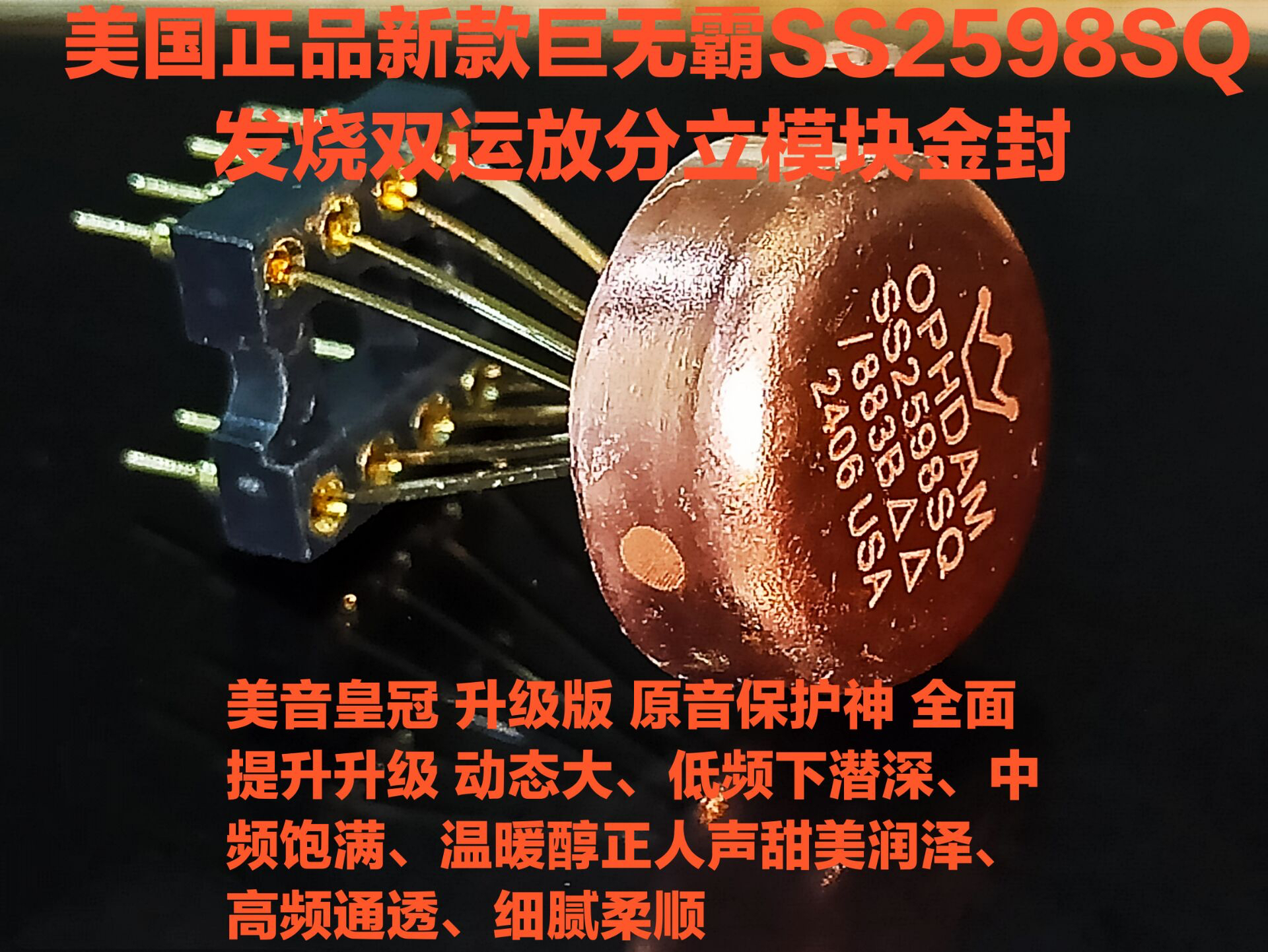 美国产OPHDAM SS2598SQ双运放升OP06AT SS3602 AMP9922AT MUSES02 - 图0