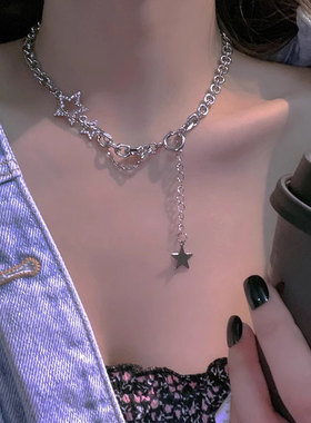 跃动的星星小众设计感项链女2025年新款潮颈链冷淡风轻奢锁骨链