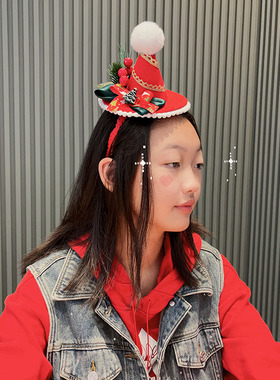 发夹蝴蝶结绑带大帽子公主风