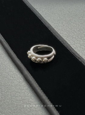 呷的小黑屋纯银戒指990凉山彝手工简约男女戒指小众民族风戒闺蜜