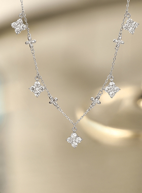 周六福项链女星星链坠S925银高级