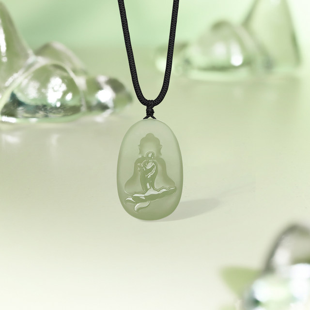 Saturday blessing and Tian Jade peace and auspicious Buddha pendant
