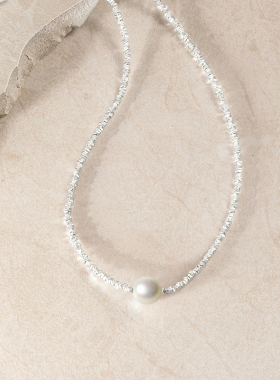 周六福S925银淡水珍珠项链女