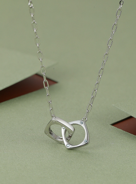 周六福s925银项链环环相扣