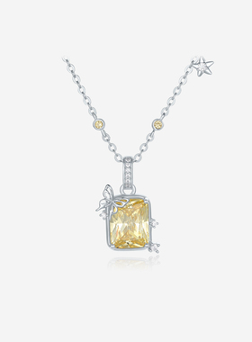 S925银蝴蝶项链女款高级感