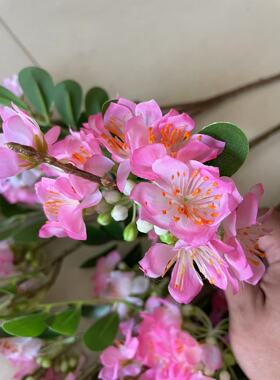 醉香粉色含笑花仿真花束客厅落地花瓶插花摆件装饰绿植假花十里香