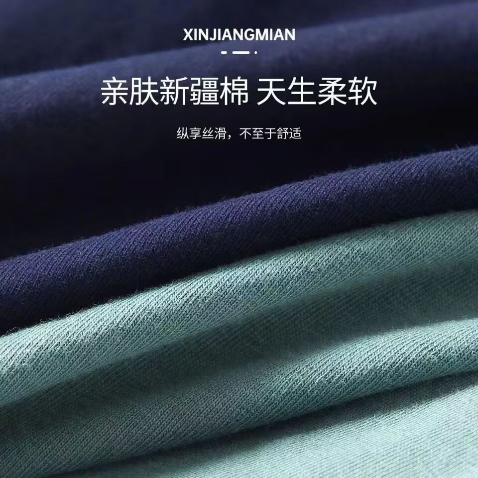 CannaiKeIv黑色男士内裤男生纯棉平角裤大码男款宽松透气四角裤头