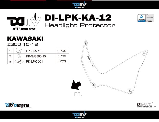 德国 Dimotiv KAWASAKI川崎 Z250大灯保护目镜片 DMV-图1