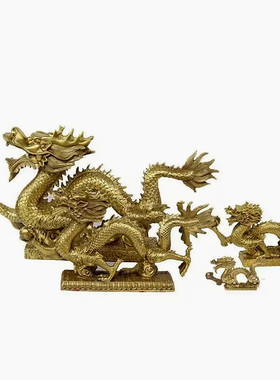 铜龙抱球龙大小号摆件电视柜玄关酒柜办公室桌面装饰吉祥礼品