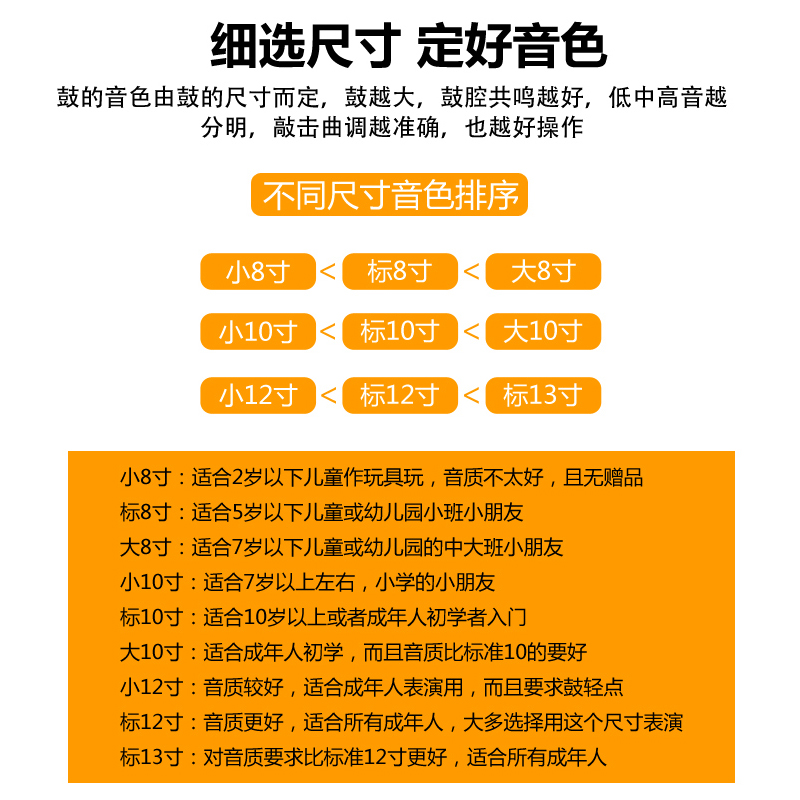 英驰非洲鼓丽江手鼓10寸12寸13寸成人初学儿童云南整木掏空山羊皮 - 图1