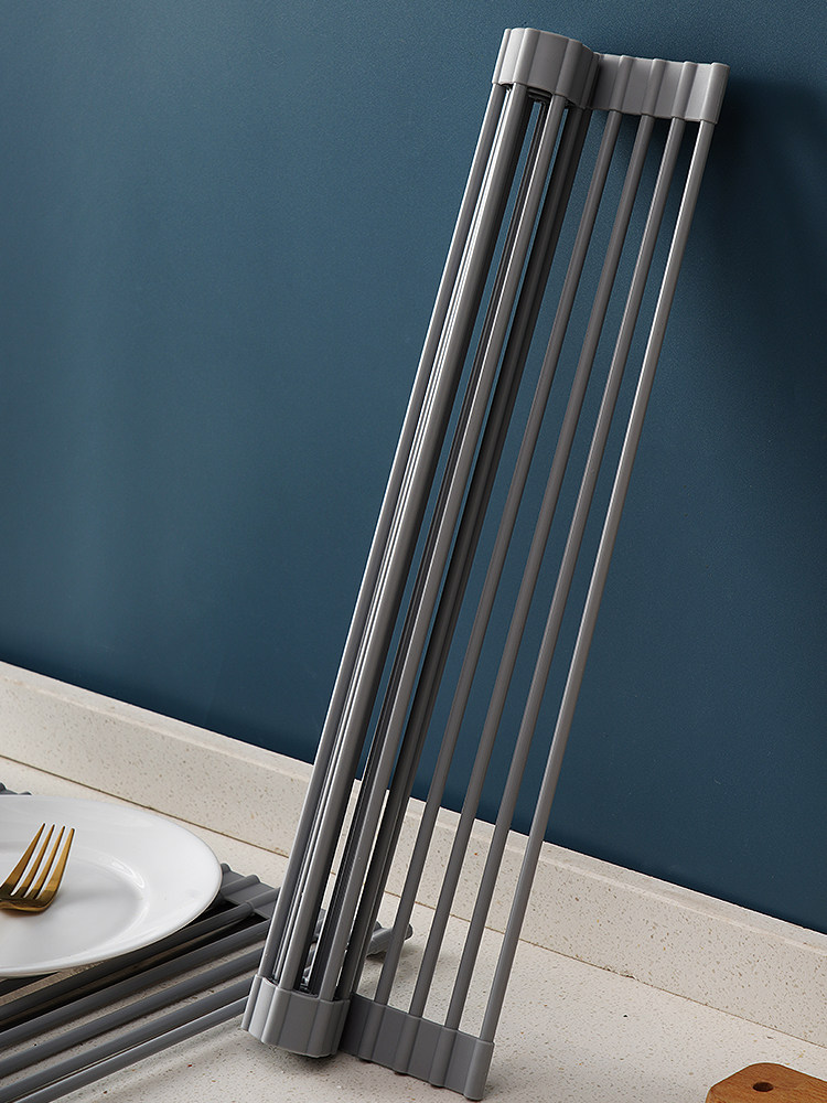 紫顺厨房可折叠硅胶排水管架，排水管篮，卷式排水管碗，排水管垫,淘宝优惠券,粉丝福利购,淘宝优惠卷