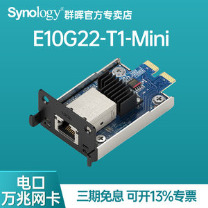 【适用于DS923+DS723+ RS422+DS1522+】Synology 群晖 E10G22-T1-MINI 电口万兆网卡 支持 10/5/2.5/1 Gbps