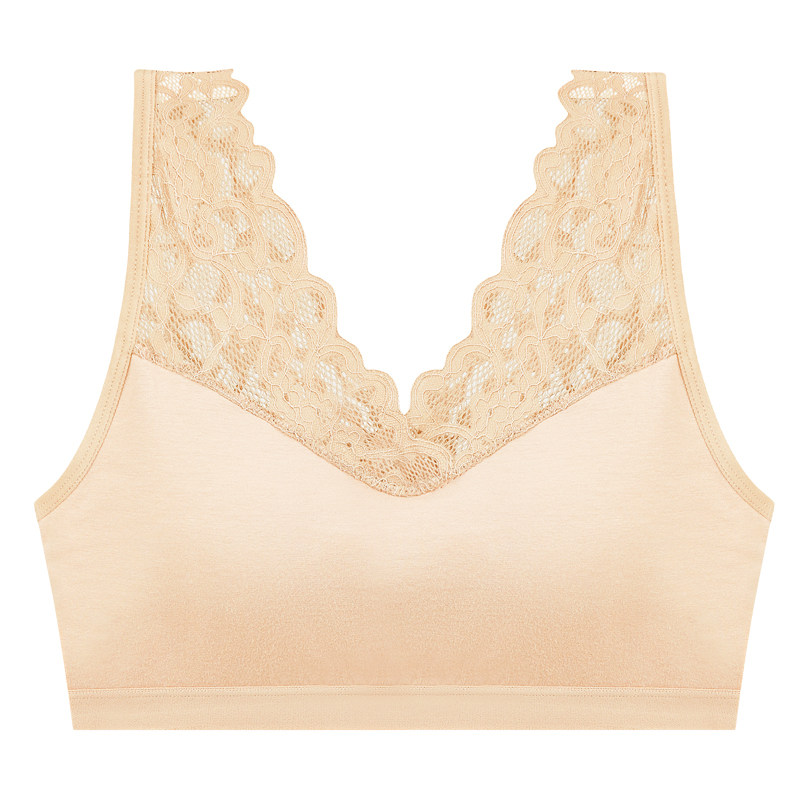 蕾丝美背一体式背心无钢圈学生文胸 蓓莱芬文胸