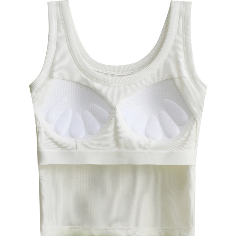 白色大码带胸垫收副乳夏一体式文胸 蓓莱芬吊带/背心/T恤