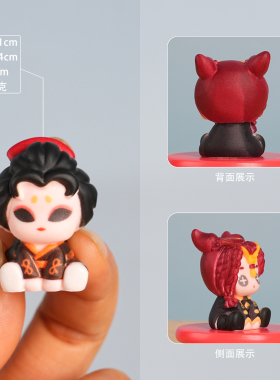 新品二次元萌粒树脂潮玩公仔手工diy装饰品小摆件创意桌面摆件