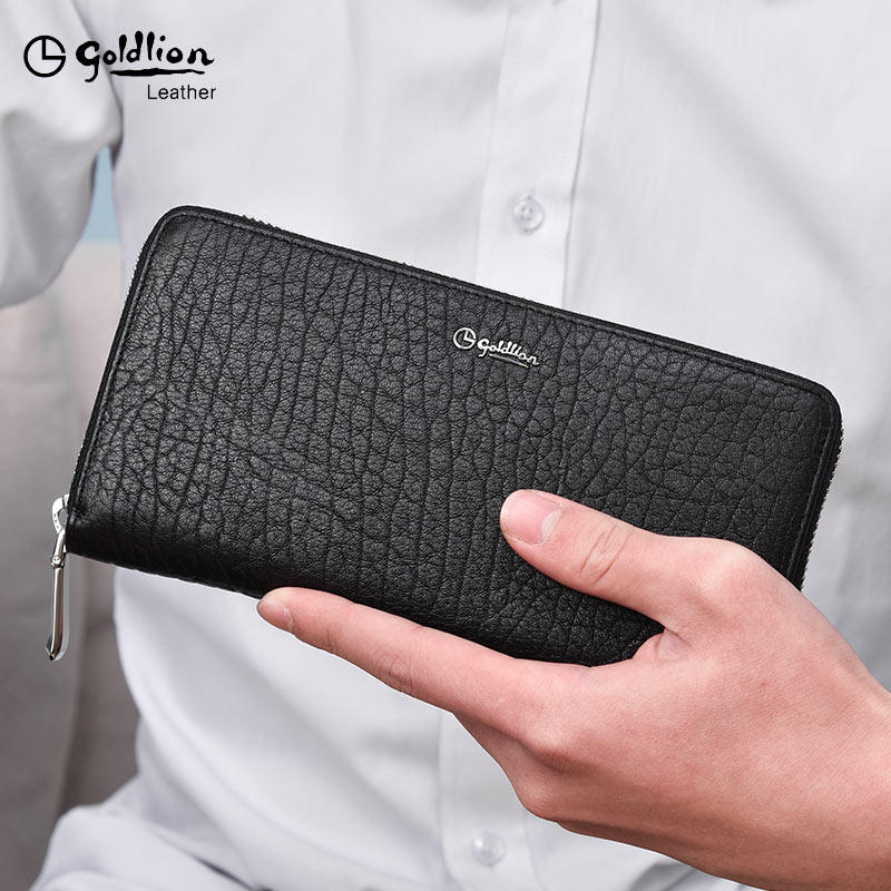 金利来鹿皮男士真皮名牌长款钱包 金利来若羽钱包