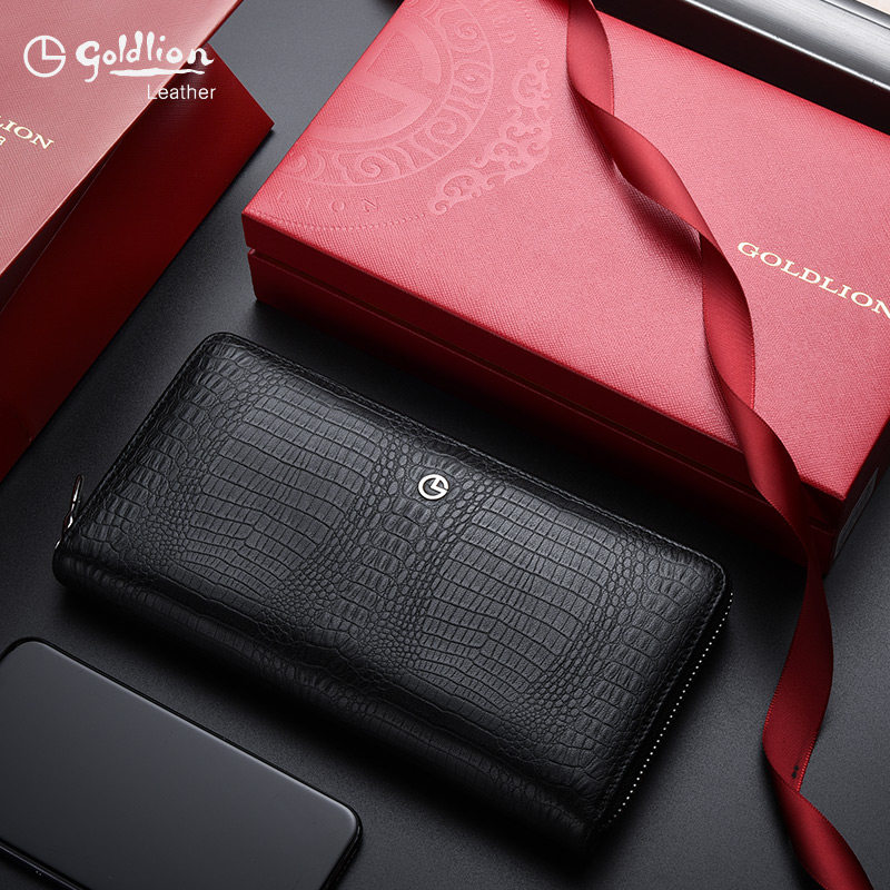 金利来男士长款真皮2019新款钱包 金利来若羽钱包