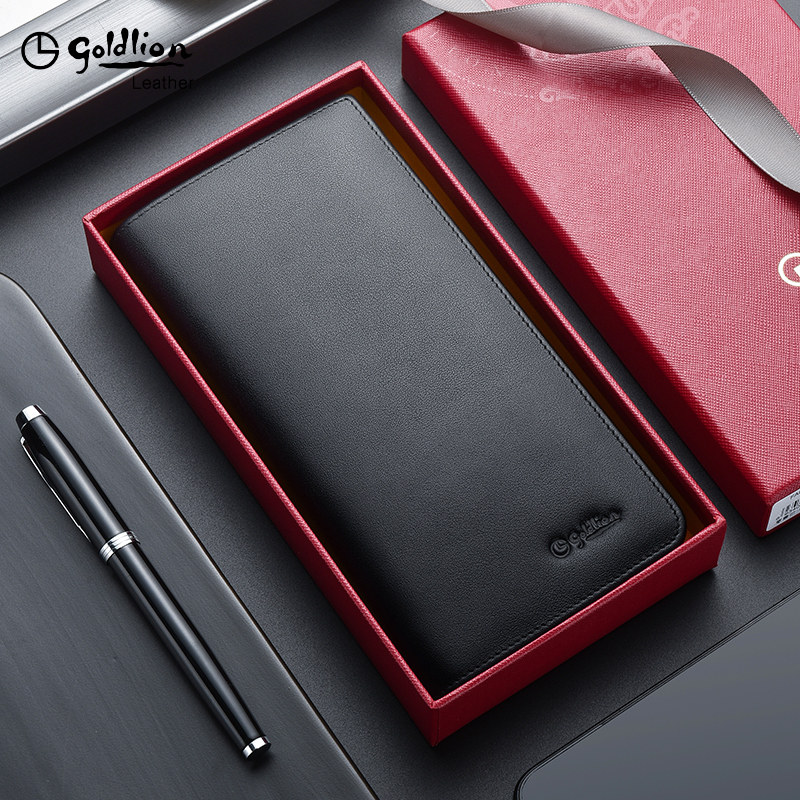 金利来男士长款真皮拉链2022钱包 金利来若羽钱包