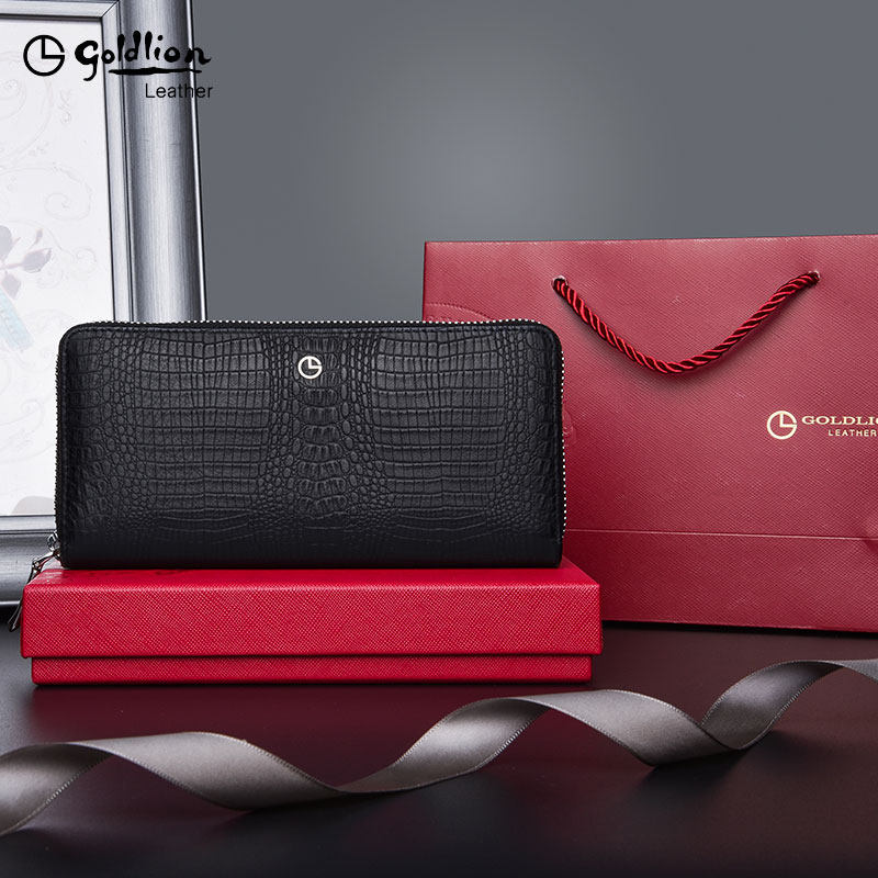 金利来男士长款真皮2022新款钱包 金利来若羽钱包