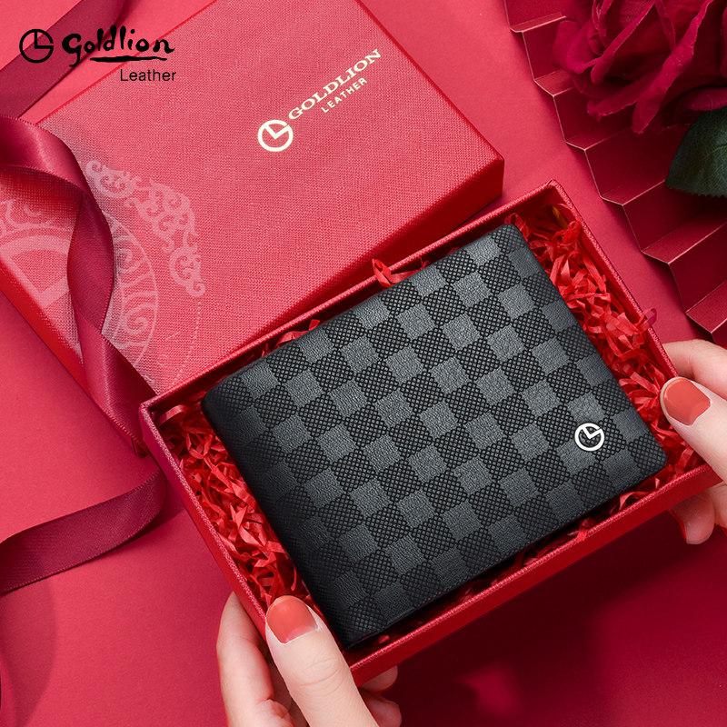 金利来男士真皮短款奢侈2022潮钱包 金利来若羽钱包