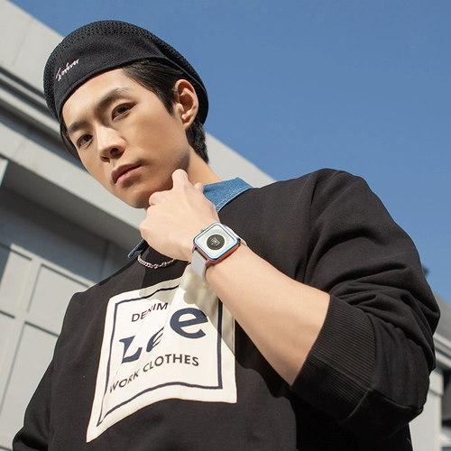 Lee, квадратные креативные дизайнерские мужские часы для влюбленных, кварцевый силиконовый ремешок для часов