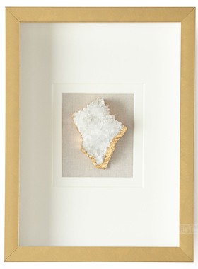 水晶原石金边框壁饰墙饰客厅卧室