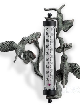 蜂鸟室内室外温度计壁饰