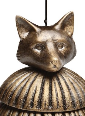 纽约下城公园进口SPI旋转皇后小狐狸铸铝趣味风铃阳台庭院礼物