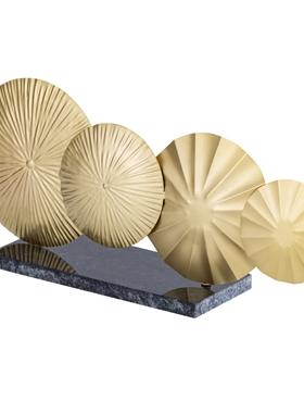 现 纽约下城公园进口莫里斯金碟天体圆盘几何雕塑摆件