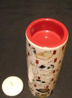 繁忙的一天百态猫咪烛台