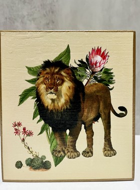 现 纽约下城公园进口迷恋动物克鲁格公园木质印花装饰纸巾盒