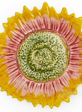 罂粟葵花勿忘我亮釉鲜花小碟组