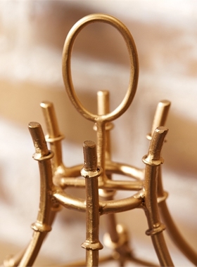 现 纽约下城公园进口布莱顿新古典金色中式宫廷凉亭飓风烛台组