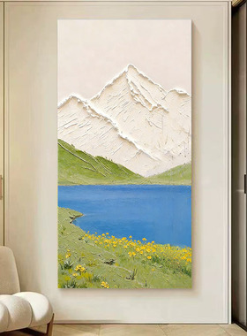 大芬村手绘立体有框抽象风景油画